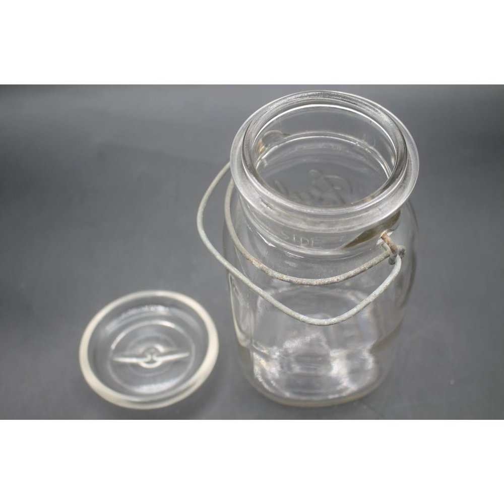 Square Side Clear Quart Ball Ideal Mason With Glass Lid